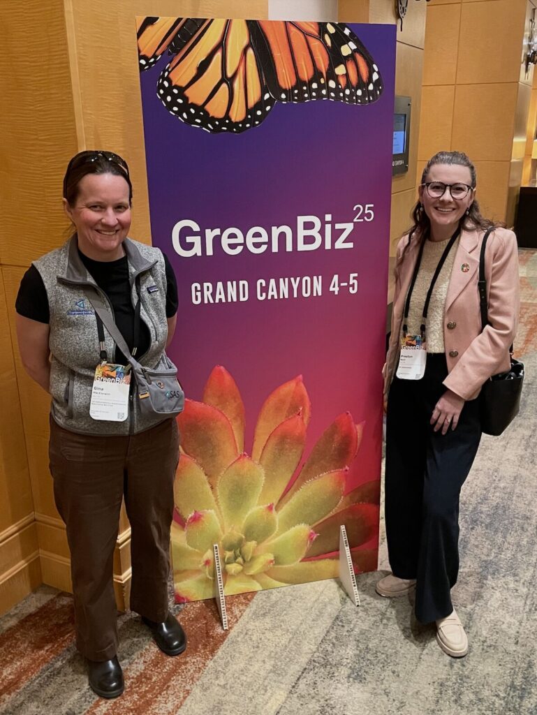 Gina MacIlwraith and Preston Buck at GreenBiz